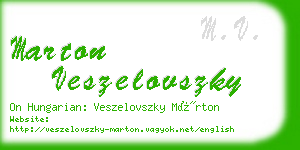 marton veszelovszky business card